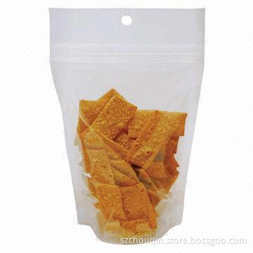 Chips Bag, Transparent Window, Zip Lock, Heat Seal, Stand up and Bottom Gusset